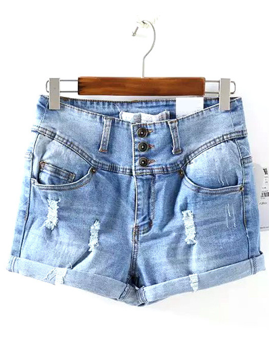 light-blue-high-waist-three-buttons-bleached-ripped-denim-shorts-22001528-525x700-1.