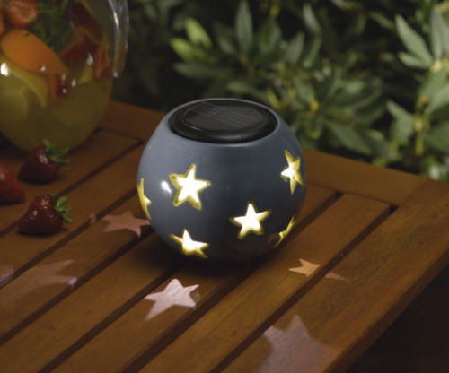 Solar - Outdoor Lighting - Ceramic Pots - Stars.